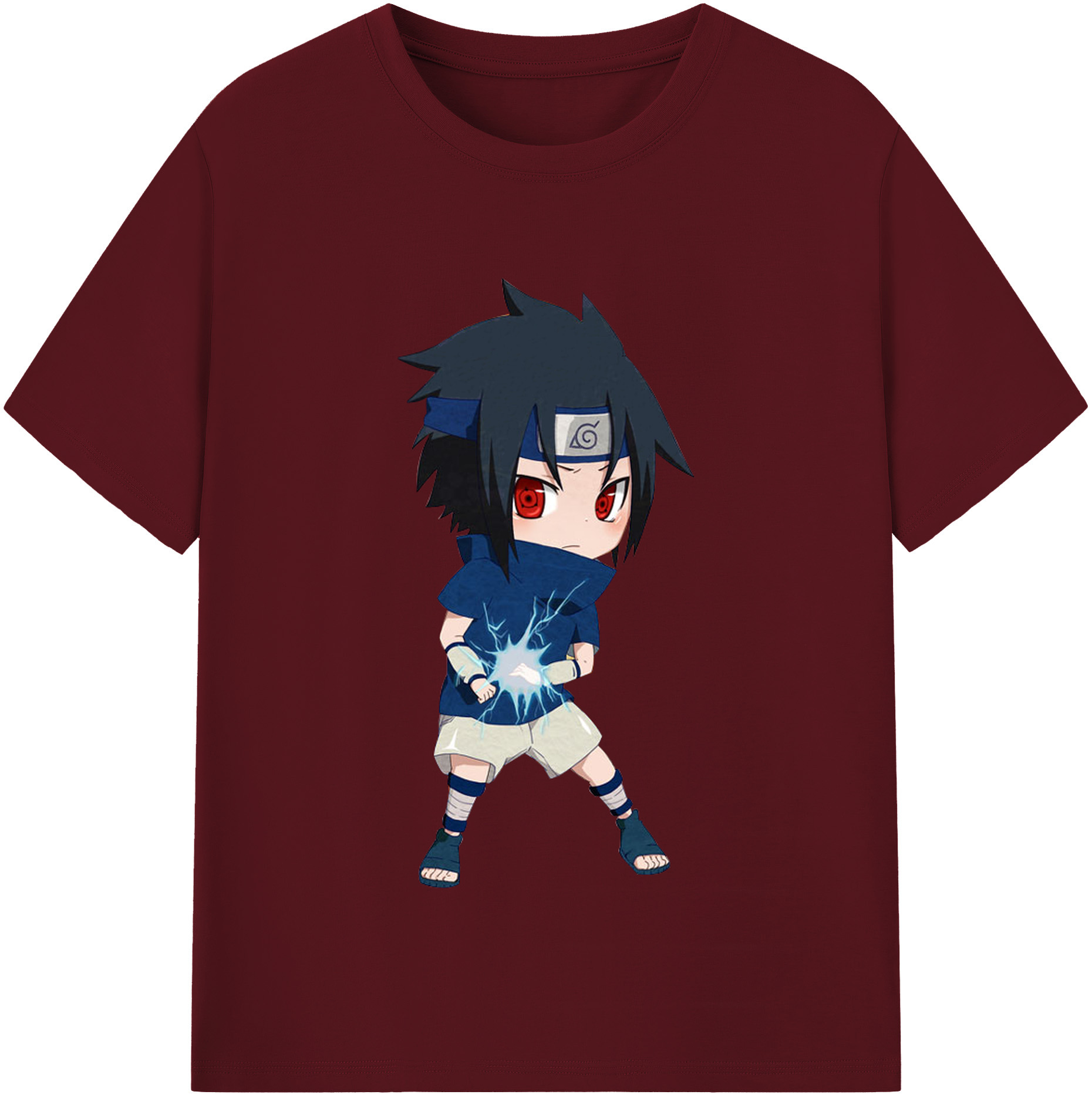 （画像用） NARUTO -ナルト- うちは サスケ Uchiha Sasuke 綿100％半袖Tシャツ（フロントプリント）